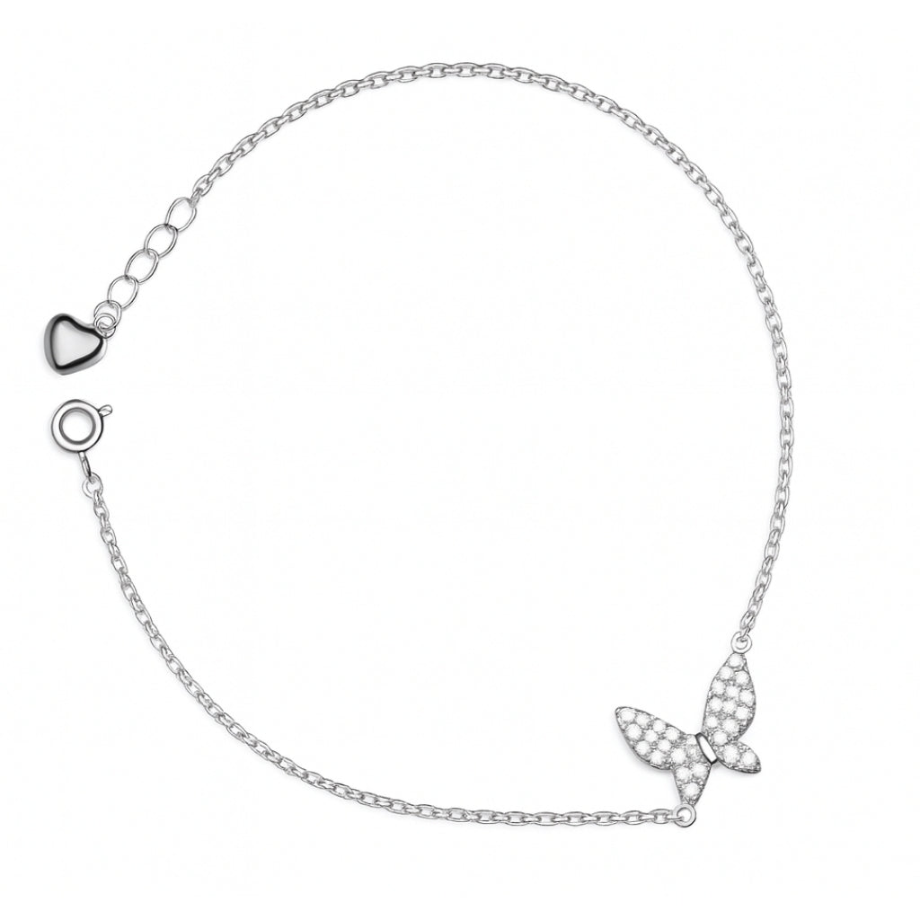 Sparkle Wing Sterling Silver Bracelet