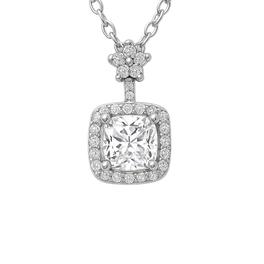 Silver Elegant Sterling Square Pendant