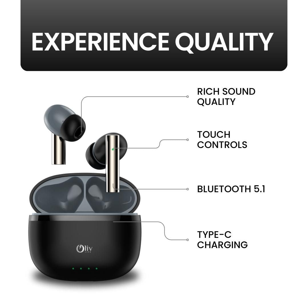 OlivLife FluxPods Wireless Earbuds