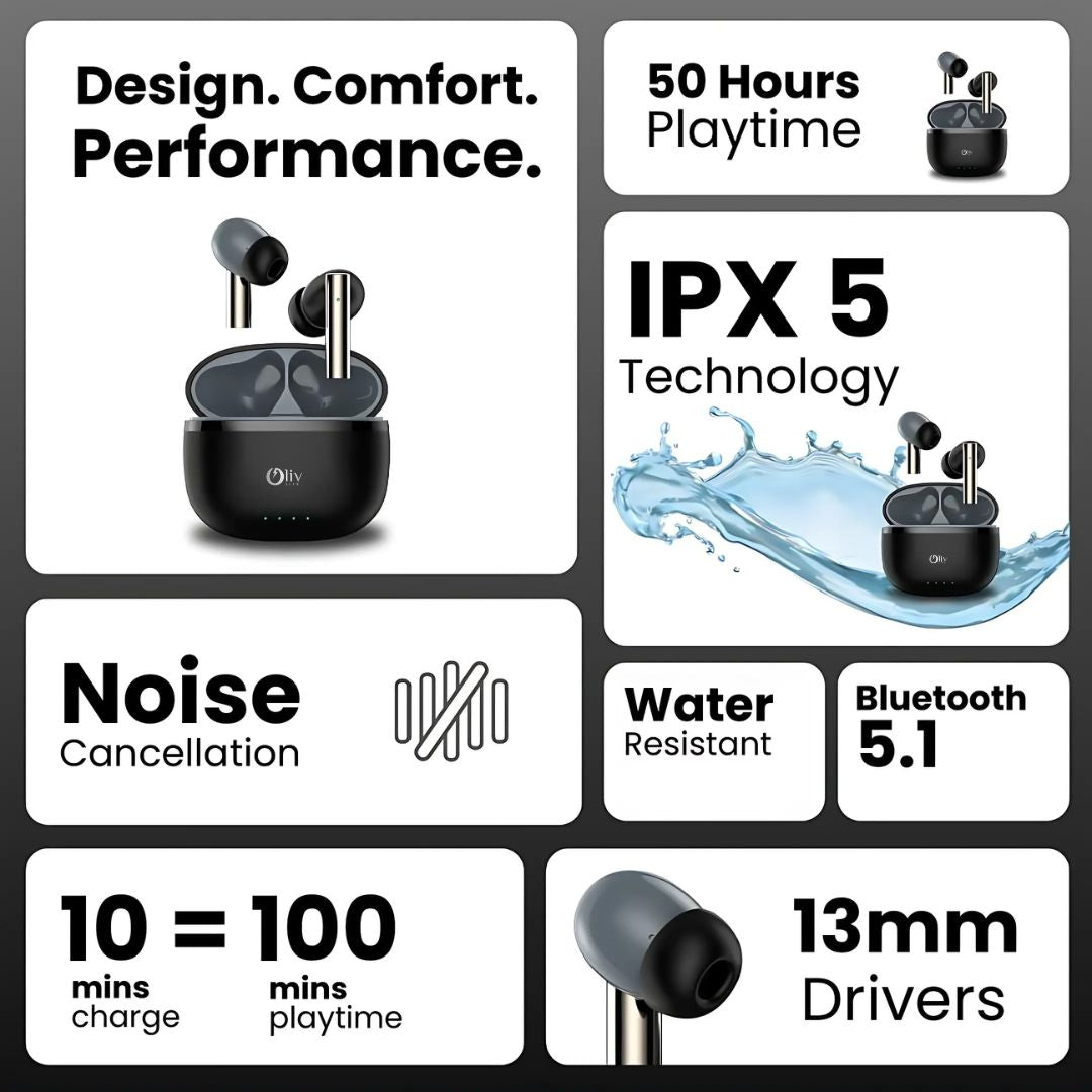 OlivLife FluxPods Wireless Earbuds