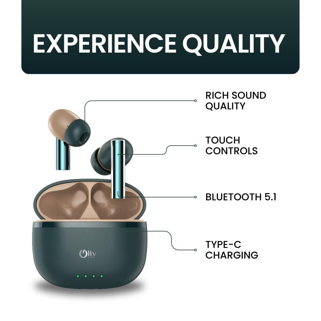 OlivLife FluxPods Wireless Earbuds