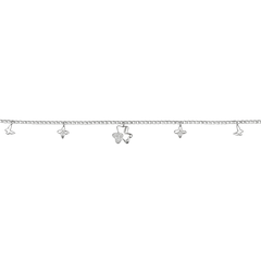 Stylish Silver Star Charm Anklet for Women