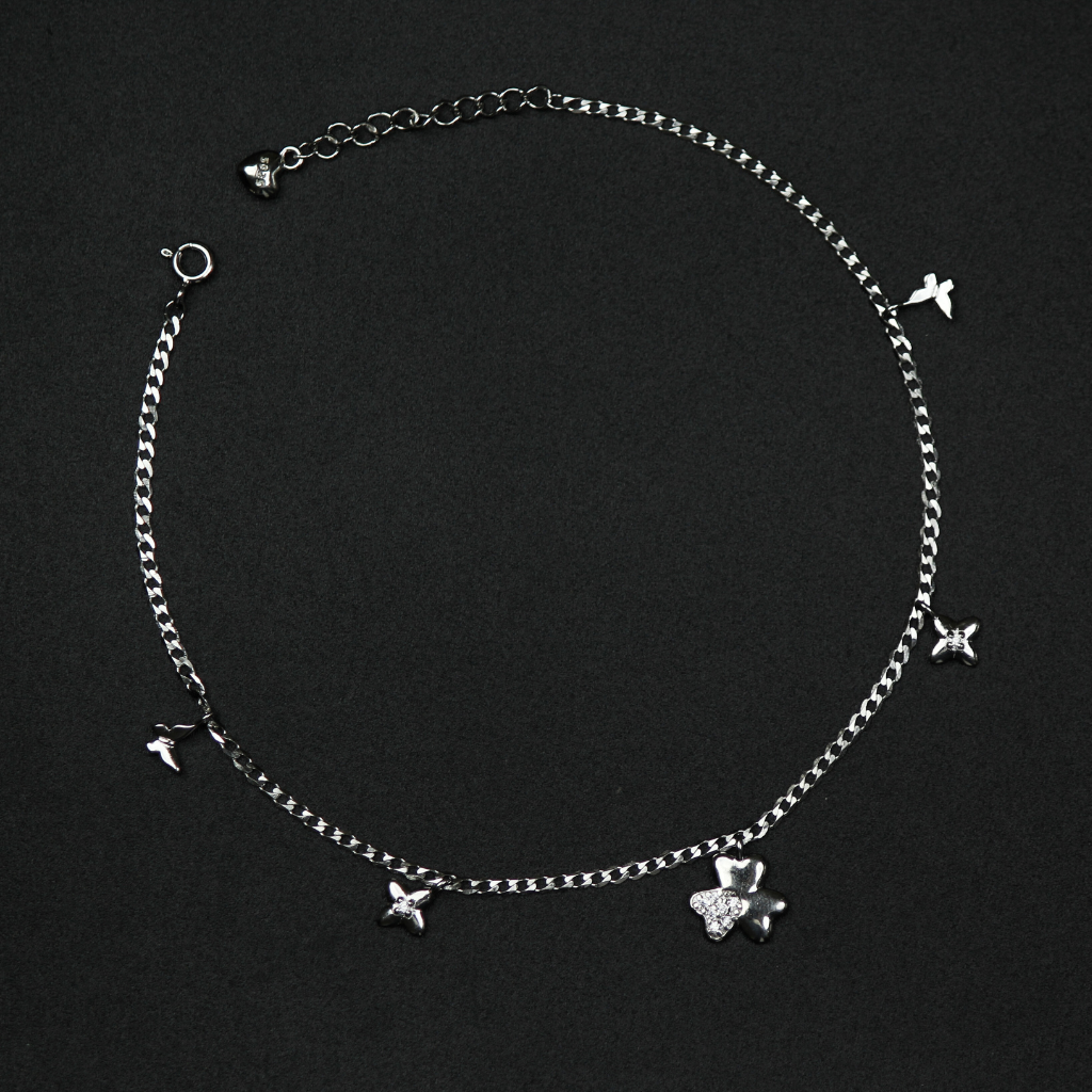 Stylish Silver Star Charm Anklet for Women