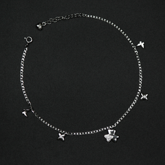 Stylish Silver Star Charm Anklet for Women
