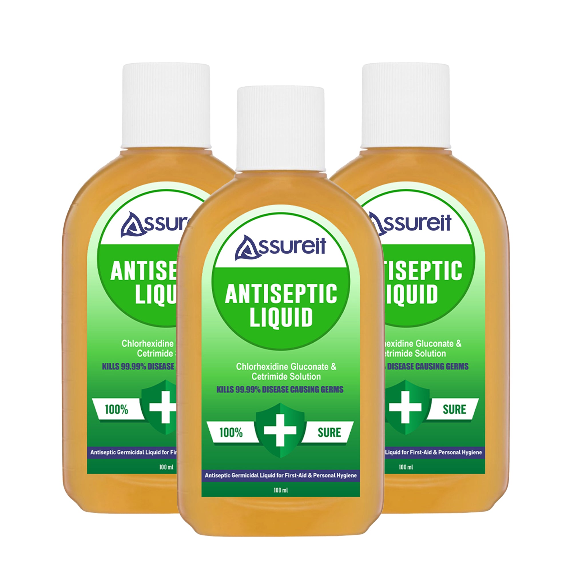 Assureit Antiseptic Liquid – Best Antiseptic Solution for Wounds, Skin, First Aid & Floor Cleaning