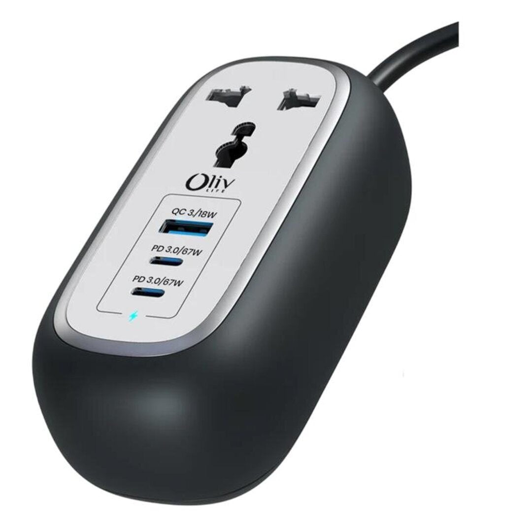 Olivlife Oval Extension Cord black