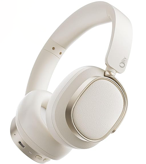  OlivLife Power Beats over-ear ANC headphones being worn – best wireless headphones under 5000 for gaming and travel India
