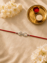 AXORA LIFE 925 Sterling Silver Infinity Rakhi For Brother