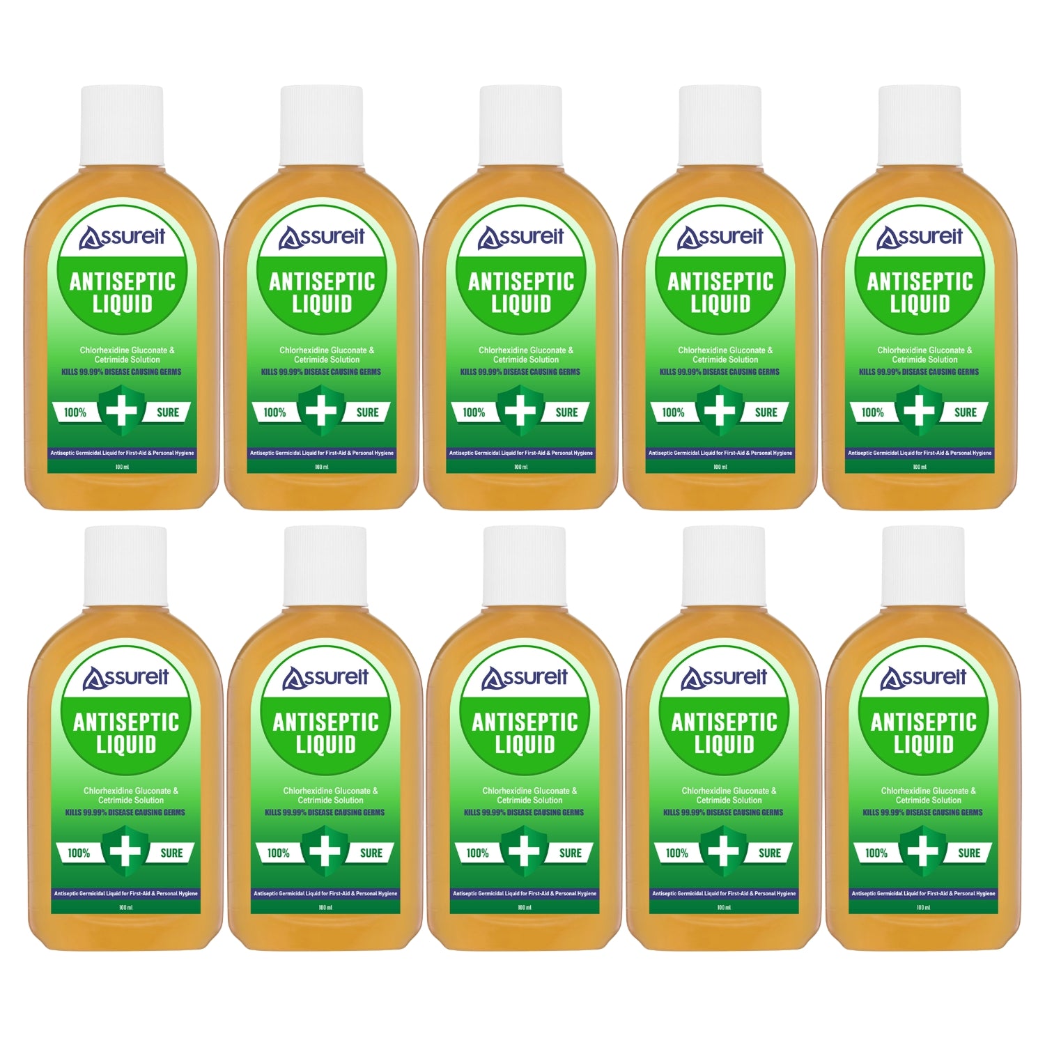 Assureit Antiseptic Liquid – Best Antiseptic Solution for Wounds, Skin, First Aid & Floor Cleaning