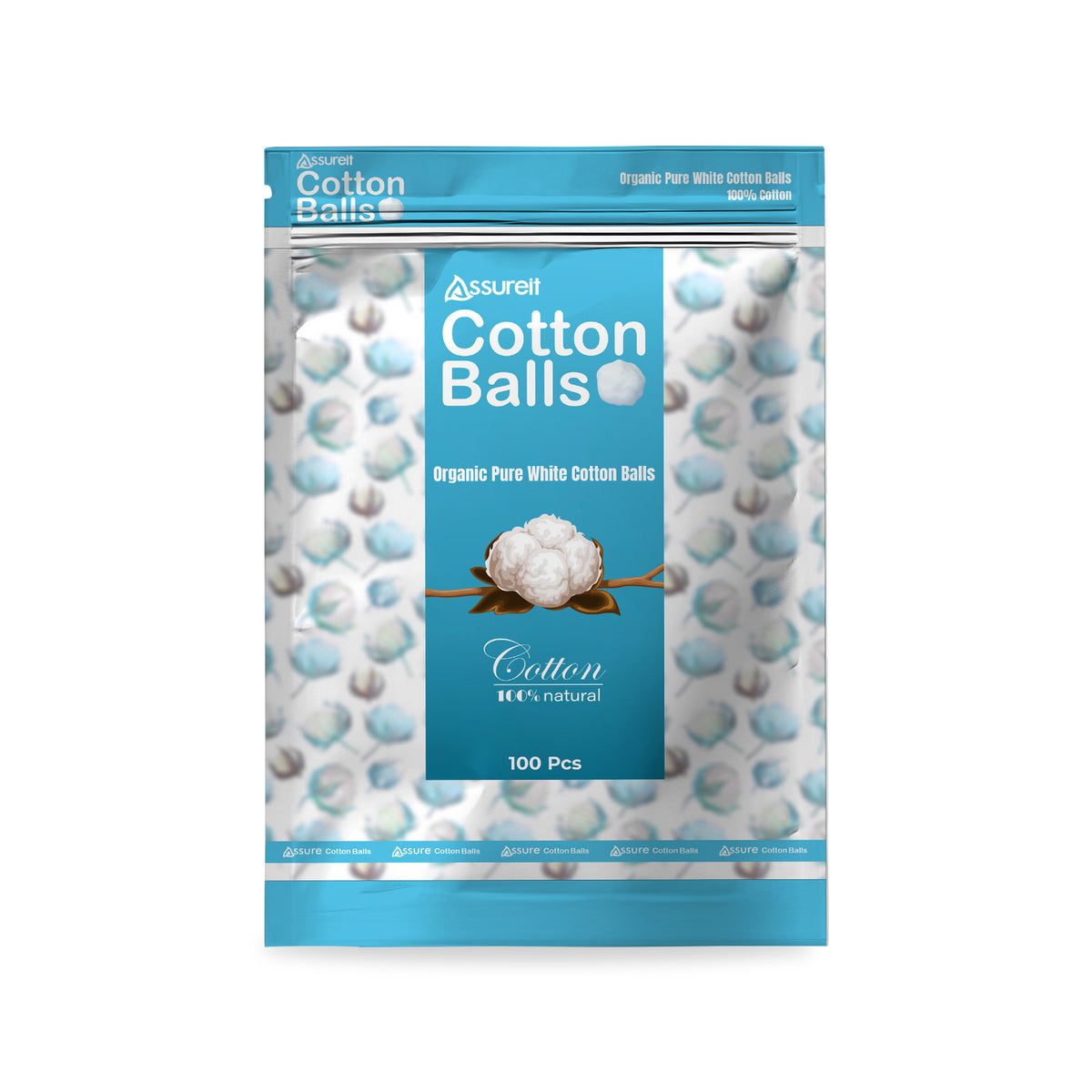 Assureit 100% Organic Cotton Balls – Best Soft Pure Cotton Balls for Makeup Removal India 100 pcs