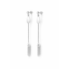 Silver Tassel Shine Drop Earrings