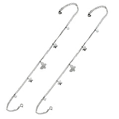 Elegant Silver Charm Anklet for Women