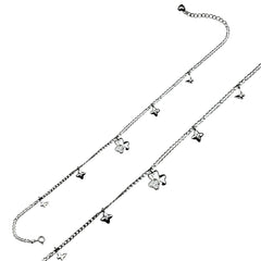 Stylish Silver Star Charm Anklet for Women