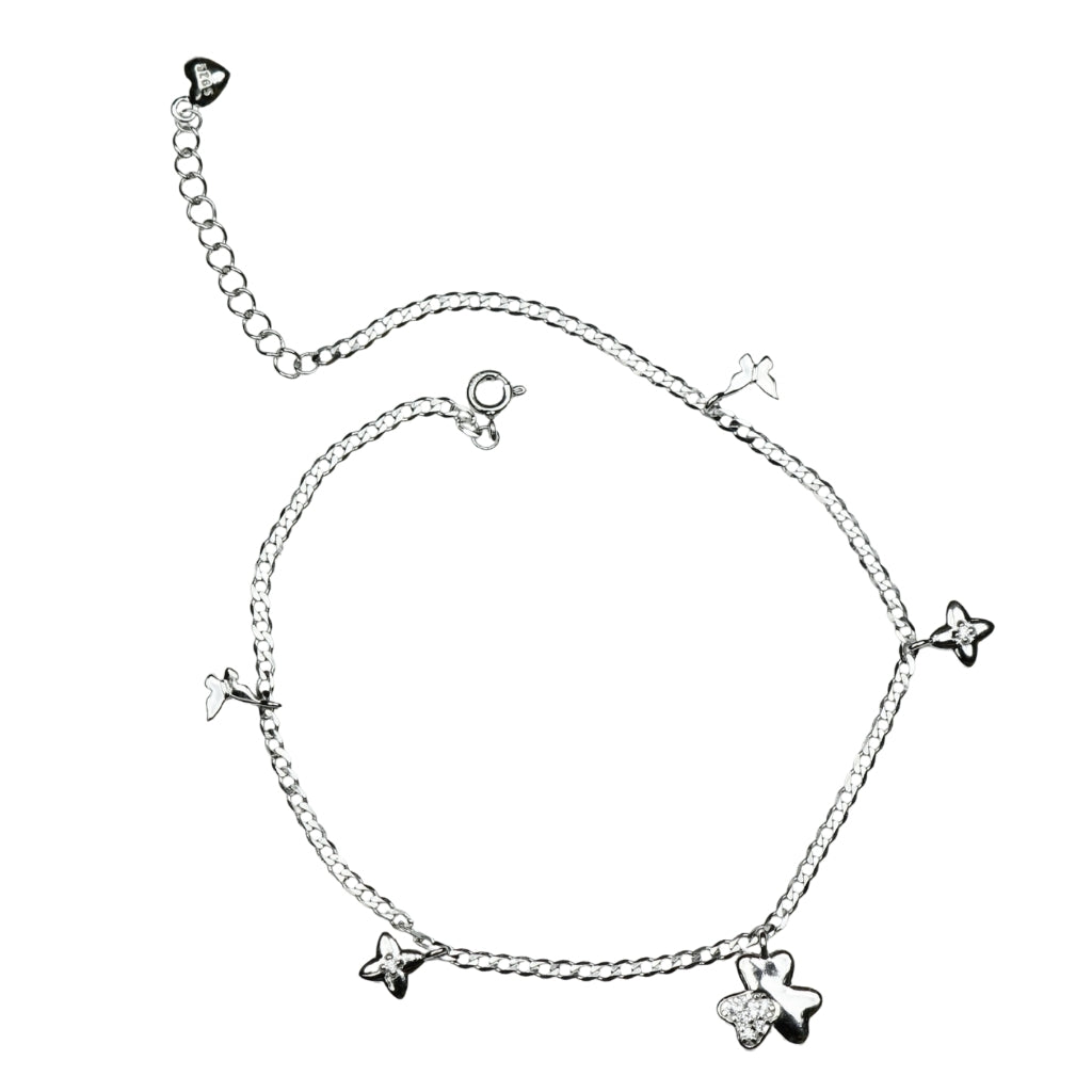 Stylish Silver Star Charm Anklet for Women