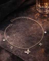 Elegant Silver Charm Anklet for Women