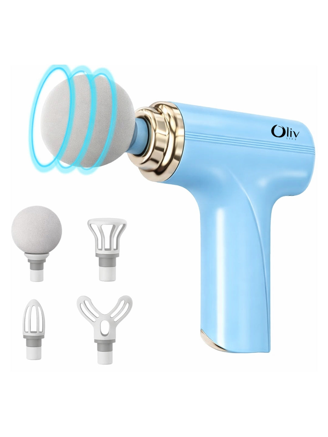Olivlife Massage Gun for Body Pain – Mini Massage Gun for Deep Tissue, Muscle & Body Pain Relief