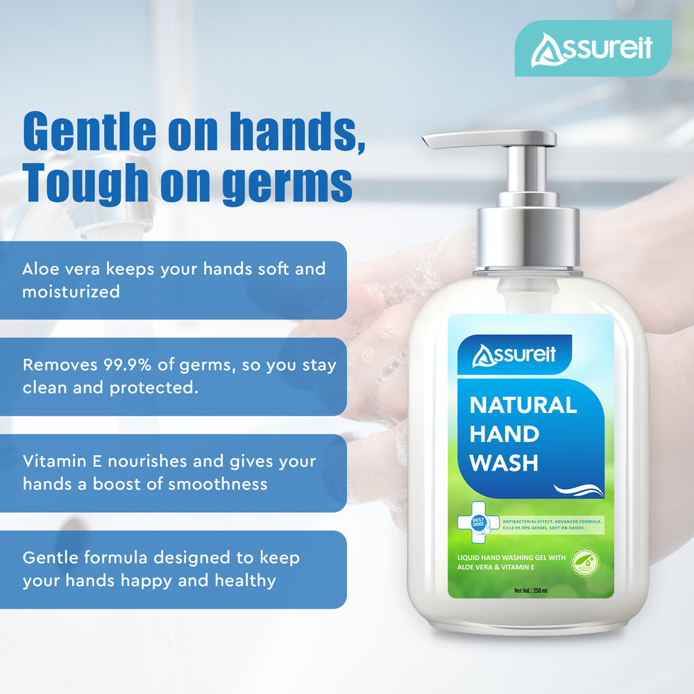 Aloe Vera Hand Wash India – Assureit Natural Antibacterial Liquid Hand Wash with Vitamin E