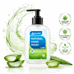 Assureit Natural Hand Wash – Aloe Vera & Vitamin E Moisturizing Antibacterial Liquid 250ml