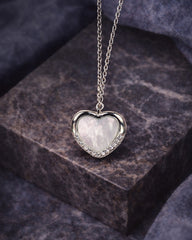 Sterling Silver Mother-of-Pearl Heart Pendant