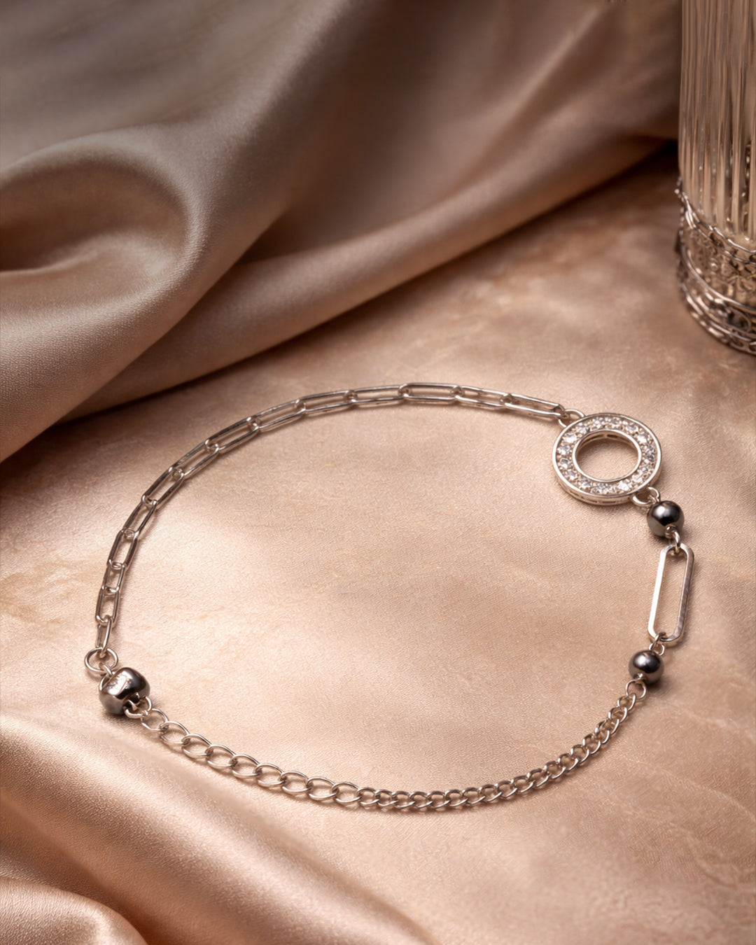 Modern Dual-Chain Silver Bracelet
