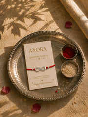 AXORA LIFE 925 Sterling Silver Heart Infinity Rakhi For Brother