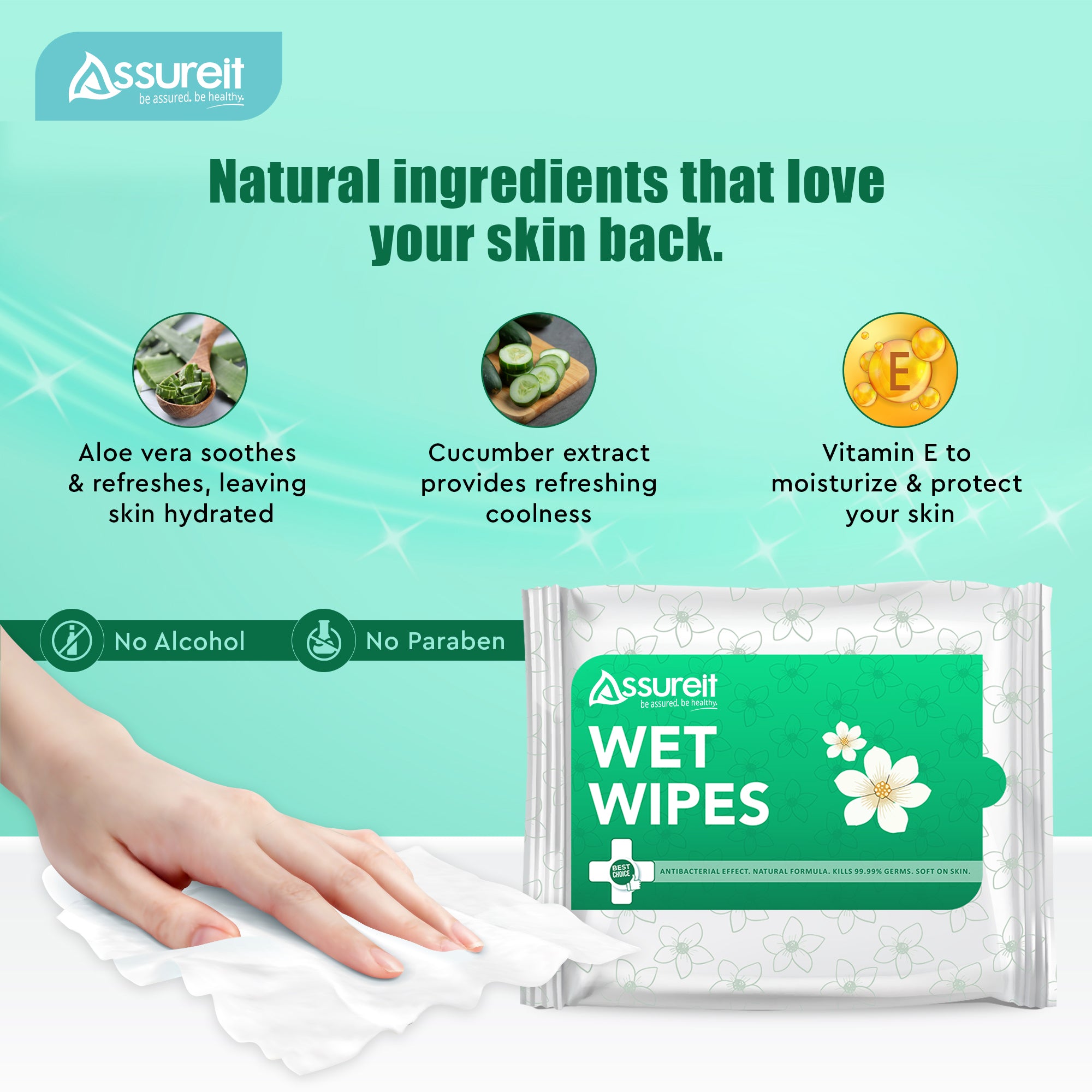 Assureit Sunscreen SPF Wipes 30 X Pack of 2