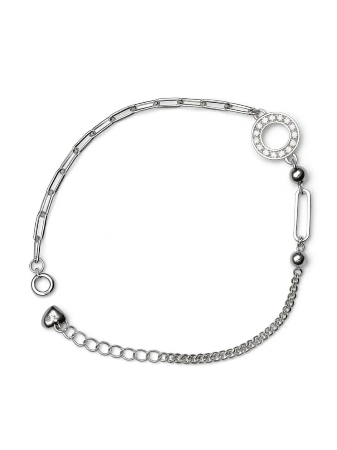 Modern Dual-Chain Silver Bracelet