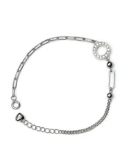 Modern Dual-Chain Silver Bracelet