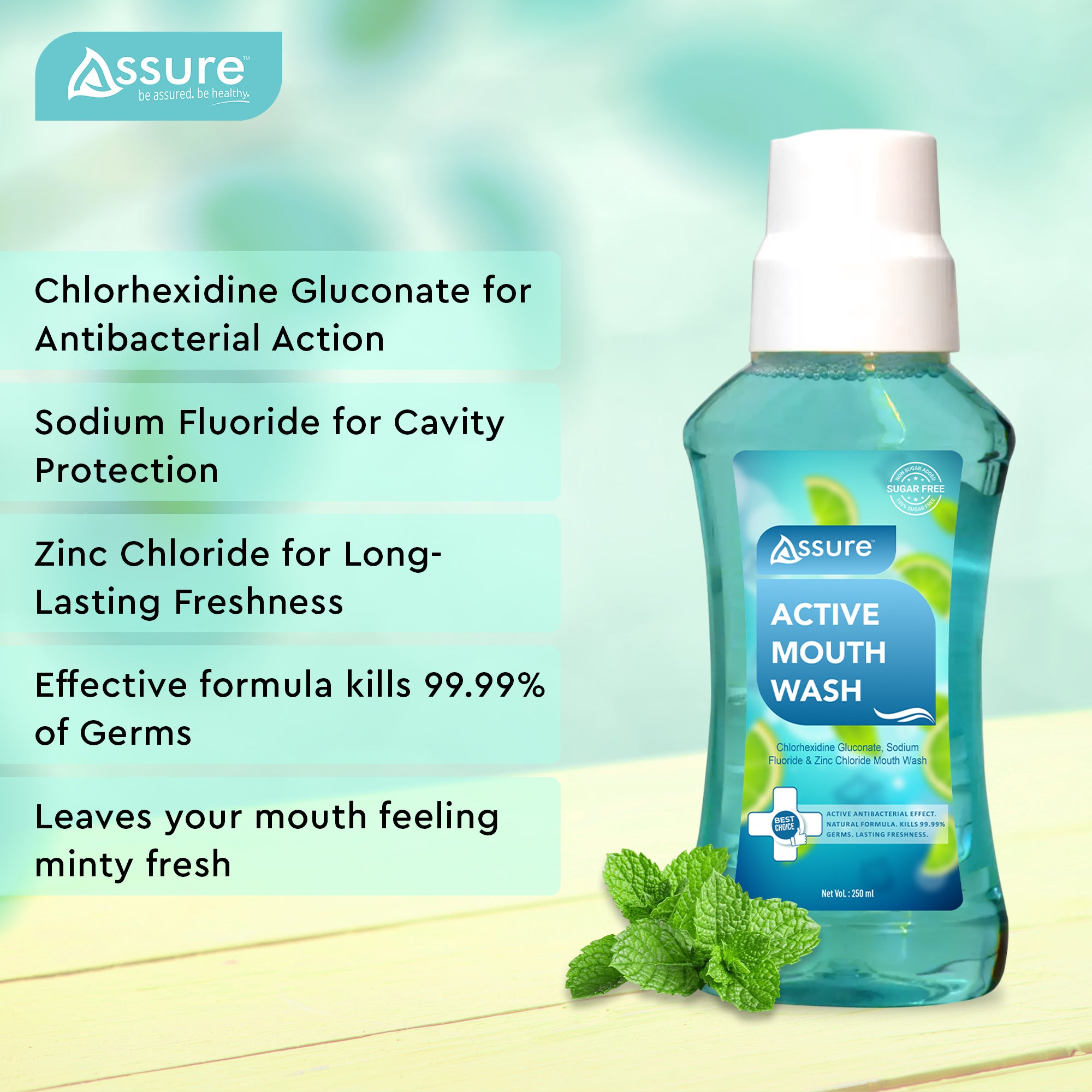 this images shows a mouth which is alcohol free mouthwash      
sodium fluoride mouthwash   