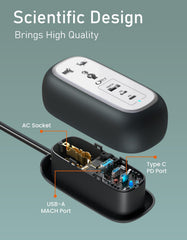 Olivlife Oval Extension Cord black