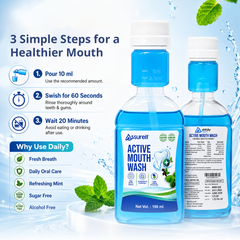 Assureit Active Mouthwash – Sugar-Free Mouthwash for Fresh Breath | Best Mouthwash for Daily Use