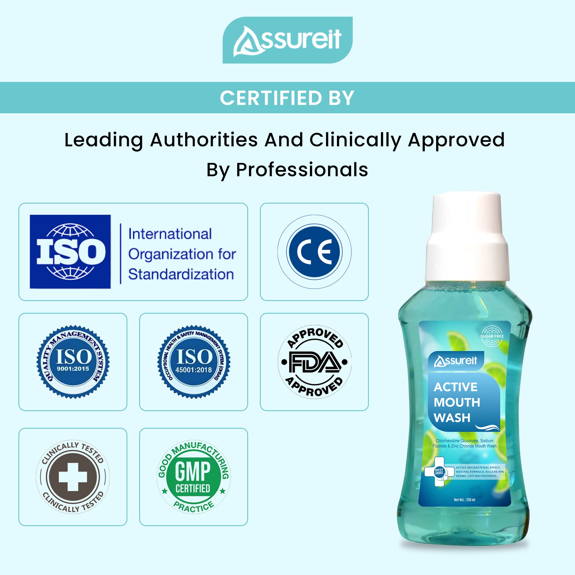 Alcohol-Free Mouthwash for Healthier Gums - Assure Active Mouth Wash