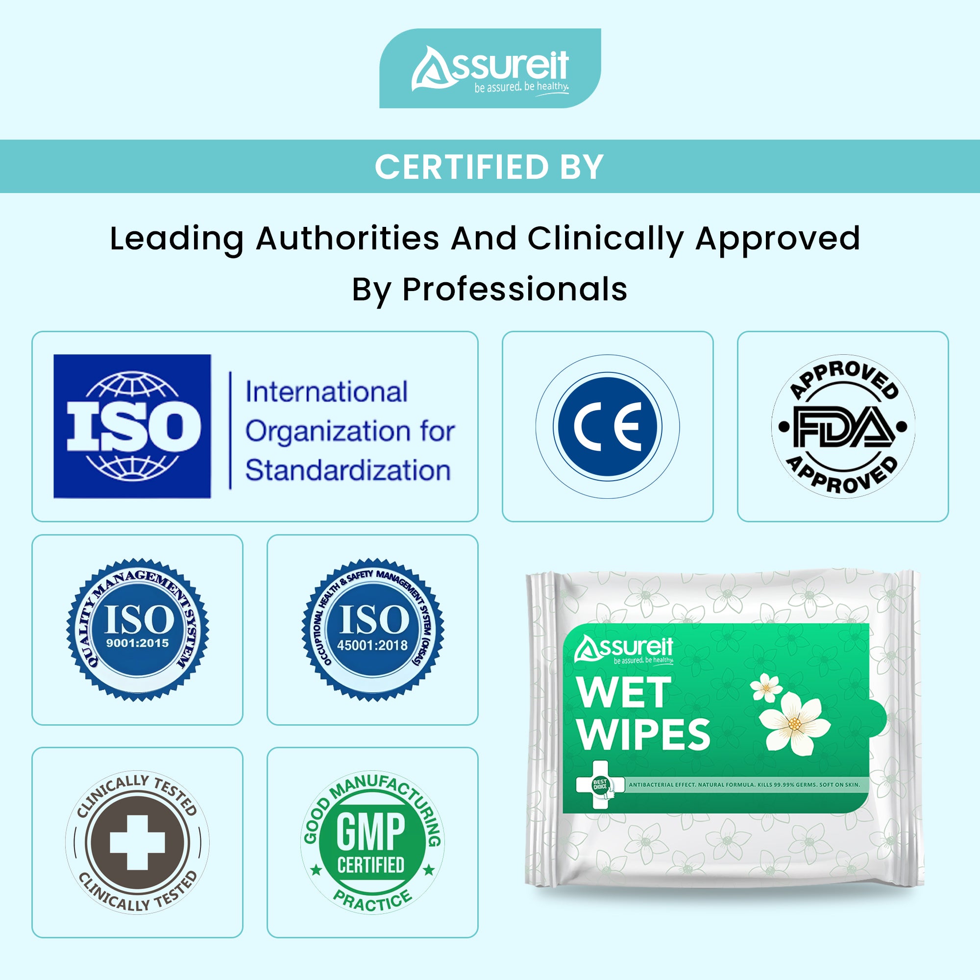 Assureit Sunscreen SPF Wipes 30 X Pack of 2