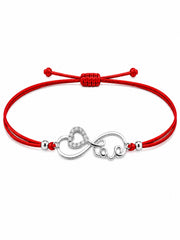 AXORA LIFE 925 Sterling Silver Infinity Rakhi For Brother