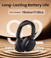  OlivLife Power Beats over-ear ANC headphones being worn – best wireless headphones under 5000 for gaming and travel India
