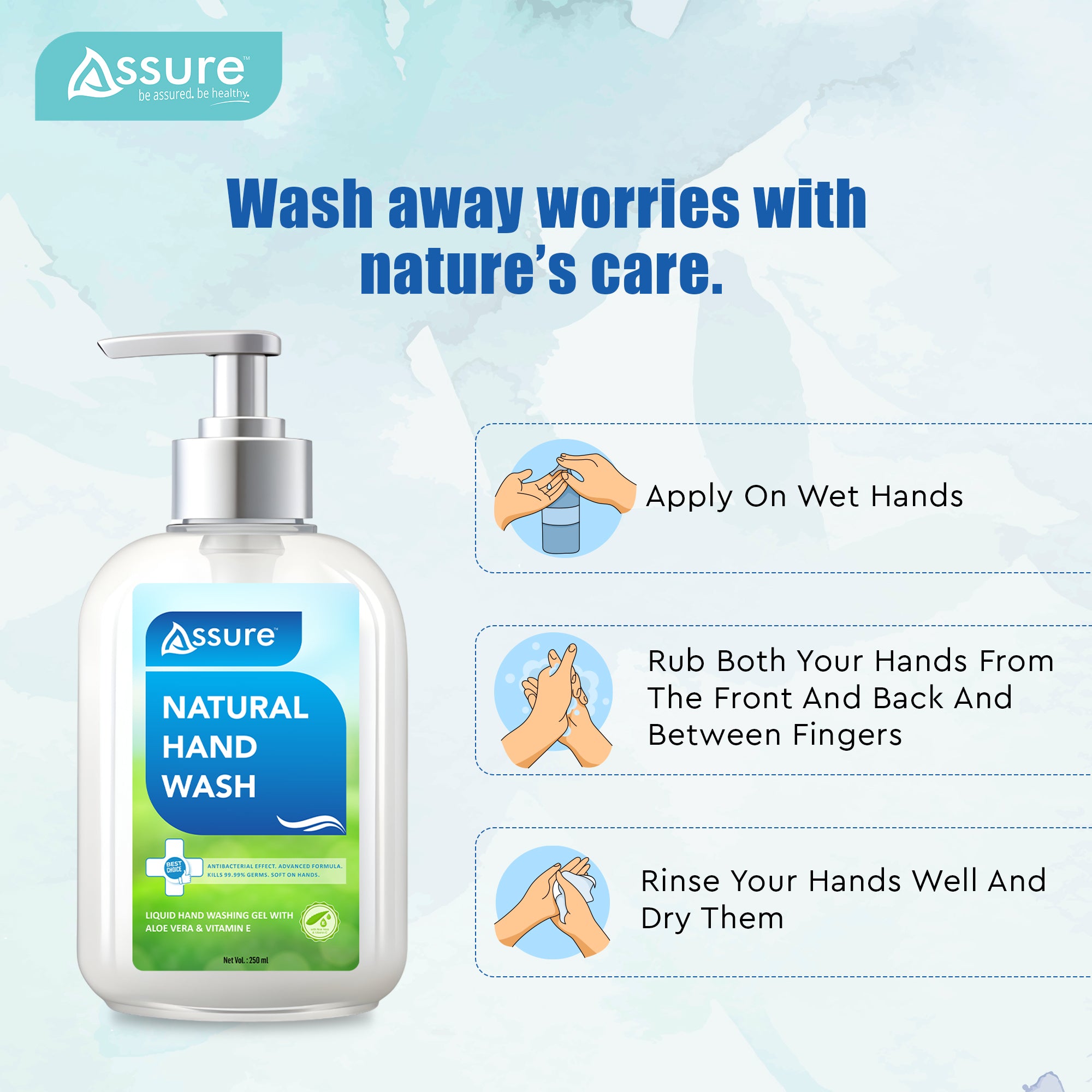 Assure Natural Hand Wash 250ml