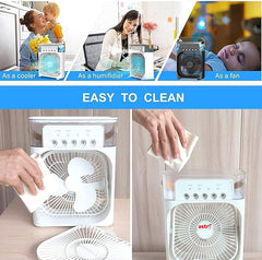Astra Appliances Portable Mini Air Cooler Fan with Water Mist, 3 Speed Modes & USB Type-C USB Air Cooler
