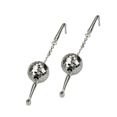 Silver 925 Sphere Dangle Earrings