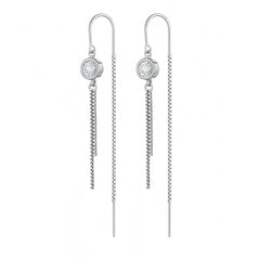 Axora Life 925 sterling silver crystal threader earrings for women