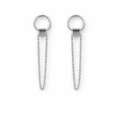 Axora Life 925 sterling silver loop chain drop earrings for women