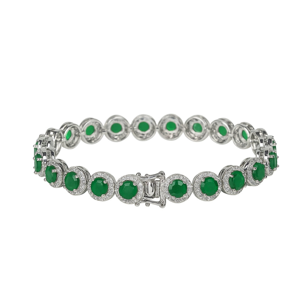 Axora Life 925 sterling silver green zircon bracelet for women