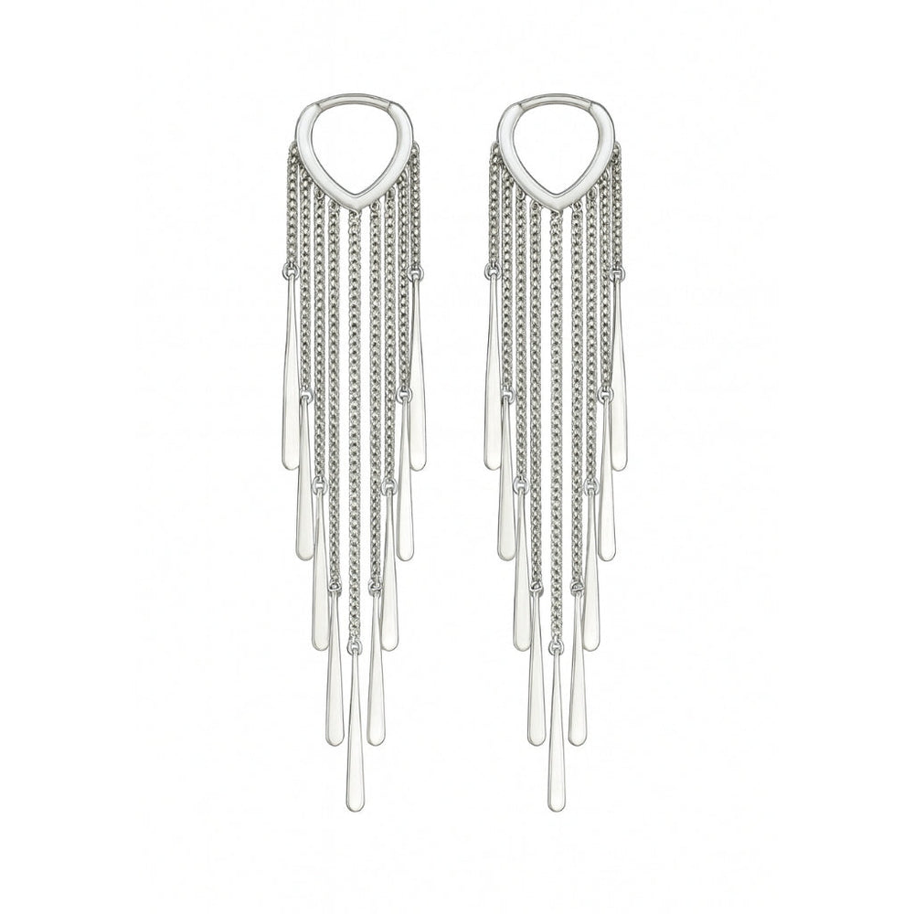 Axora Life 925 sterling silver waterfall dangle earrings for women
