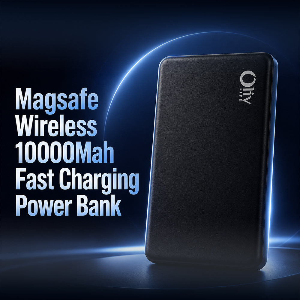 OlivLife magnetic wireless power bank 10000mAh charging Android phone via USB-C – universal fast charging power bank India
