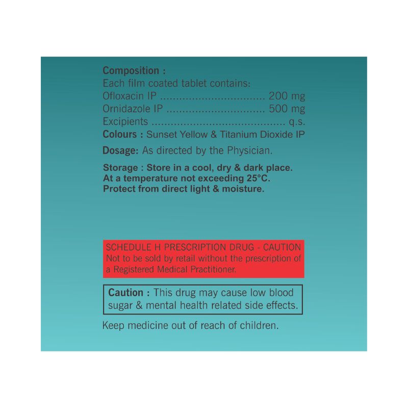 Assure Sure-0Z Ofloxacin &  Ornidazole Tablet IP (10* 10 Strips)