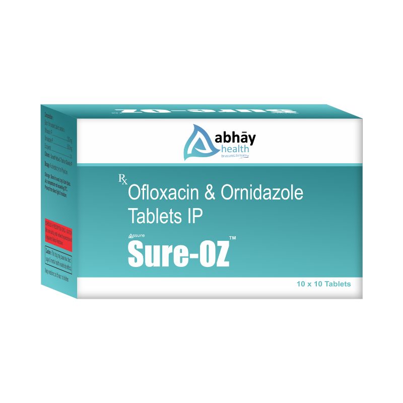 Assure Sure-0Z Ofloxacin &  Ornidazole Tablet IP (10* 10 Strips)