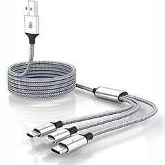 OlivLife red 3-in-1 charging cable charging iPhone and Samsung Galaxy – one cable for all phones fast charging cable India
