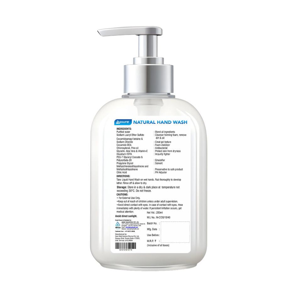 Assure Natural Handwash Pack of 2, 250ml each