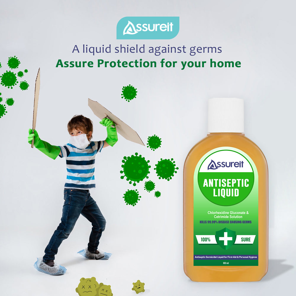 Assureit antiseptic liquid for skin infection and personal hygiene 
