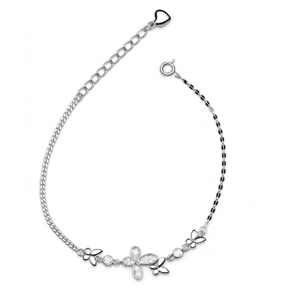 Axora Life 925 sterling silver butterfly charm bracelet for women