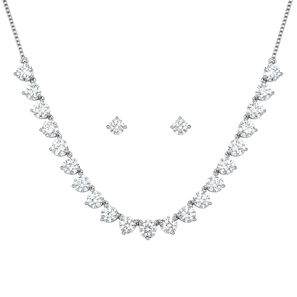 Axora Life 925 sterling silver big teardrop necklace set for women
